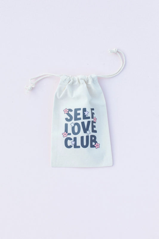 Self Love Club Drawstring Canvas Pouch