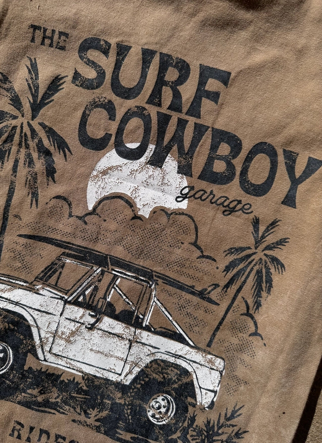 Surf Cowboy Acid Wash Toddler & Kids Graphic T-Shirt