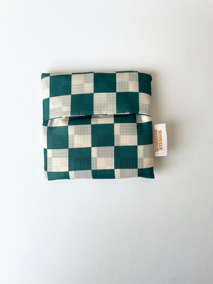 Checkered Packable Reusable Bag