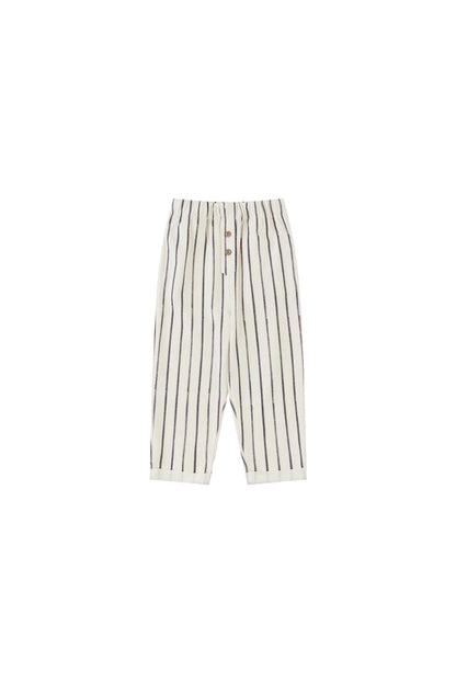 Organic Cotton Striped Relaxed Taper Toddler Pants